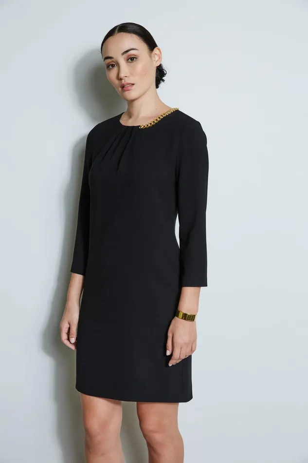 Elie Tahari Short Dresses Chain Shift Dress Black 8211 Women