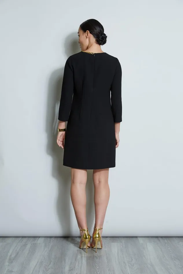 Elie Tahari Short Dresses Chain Shift Dress Black 8211 Women
