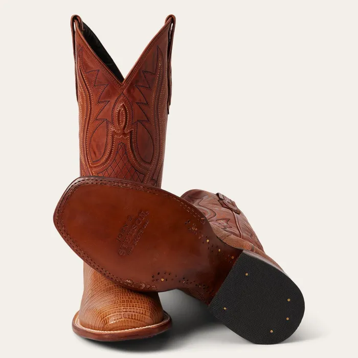 Exotics Men Stetson Arlington Teju Boot Tan