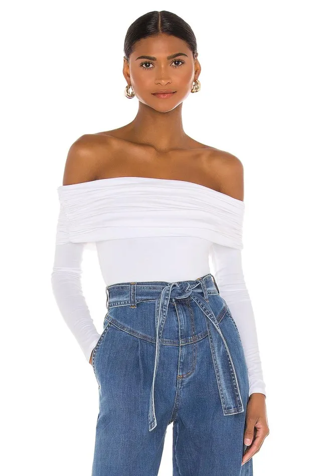 Fatima Bodysuit White Women Lovers and Friends Tops