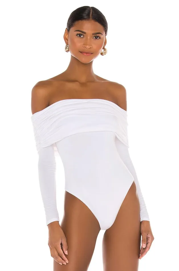 Fatima Bodysuit White Women Lovers and Friends Tops