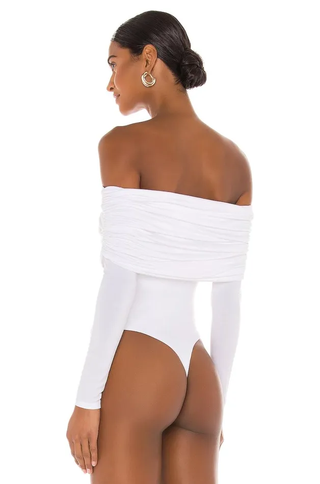 Fatima Bodysuit White Women Lovers and Friends Tops