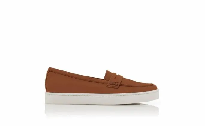 Flats Women Manolo Blahnik ELLISABrown Suede Penny Loafers Flats Women Manolo Blahnik ELLISABrown Suede Penny Loafers