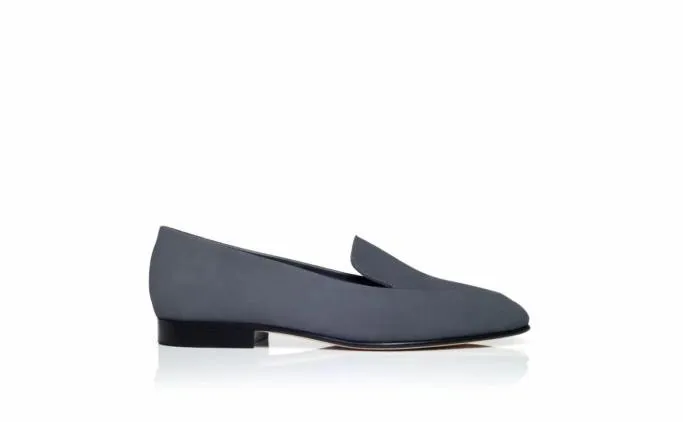 Flats Women Manolo Blahnik PITAKADark Grey Suede Loafers Flats Women Manolo Blahnik PITAKADark Grey Suede Loafers
