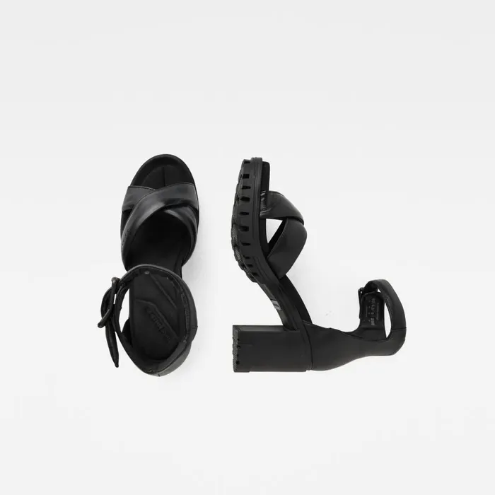 Footwear Women GStar RAW Kylin Leather Sandals Black