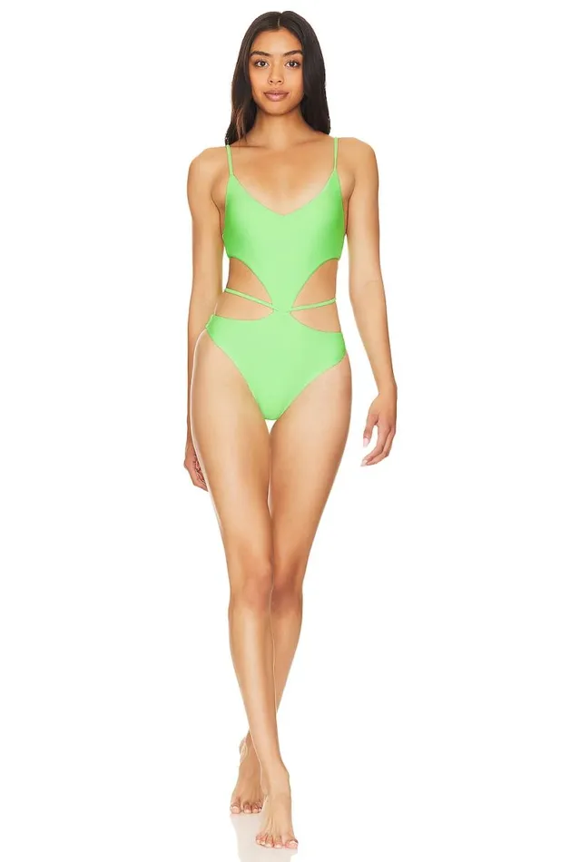 Fortune One Piece Neon Green Women Lovers and Friends Swimsuits and CoverUps