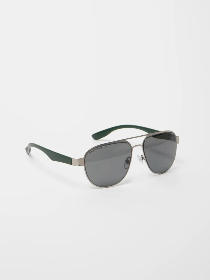 French Connection Aviator Sunglasses Gunmetal Man Sunglasses
