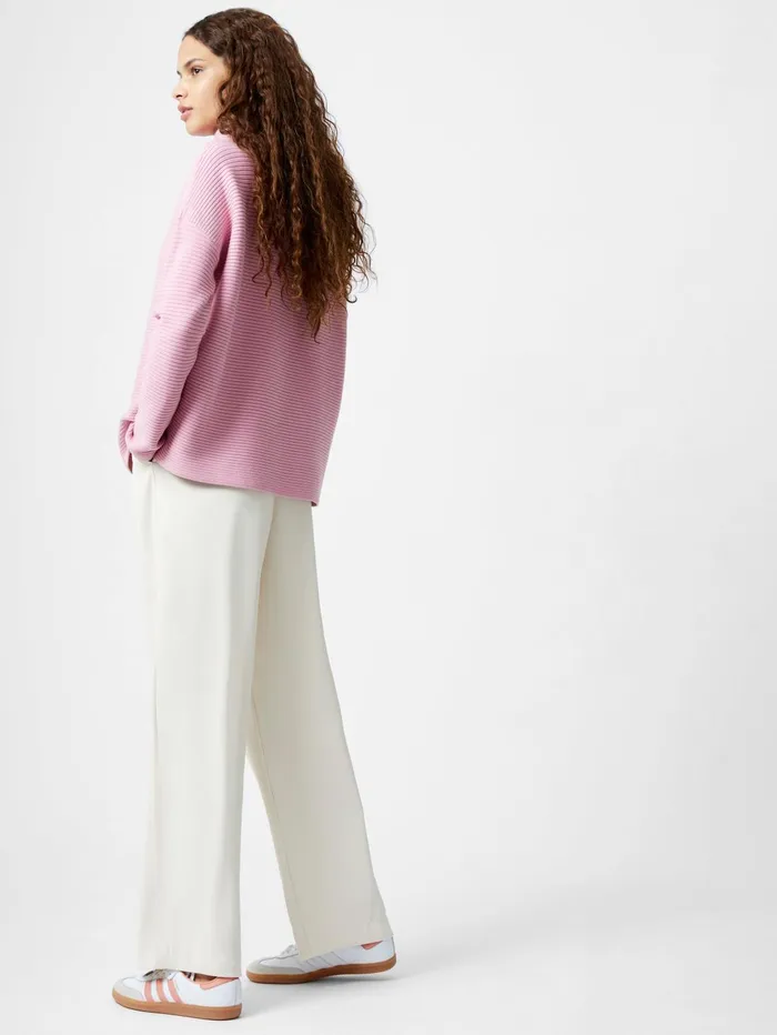 French Connection Babysoft Ribbed Mock Neck Jumper Foxglove Woman Jumpers and Cardigans