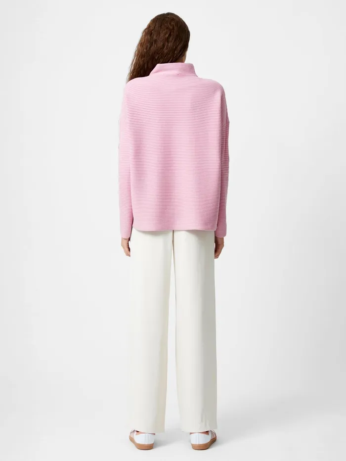 French Connection Babysoft Ribbed Mock Neck Jumper Foxglove Woman Jumpers and Cardigans