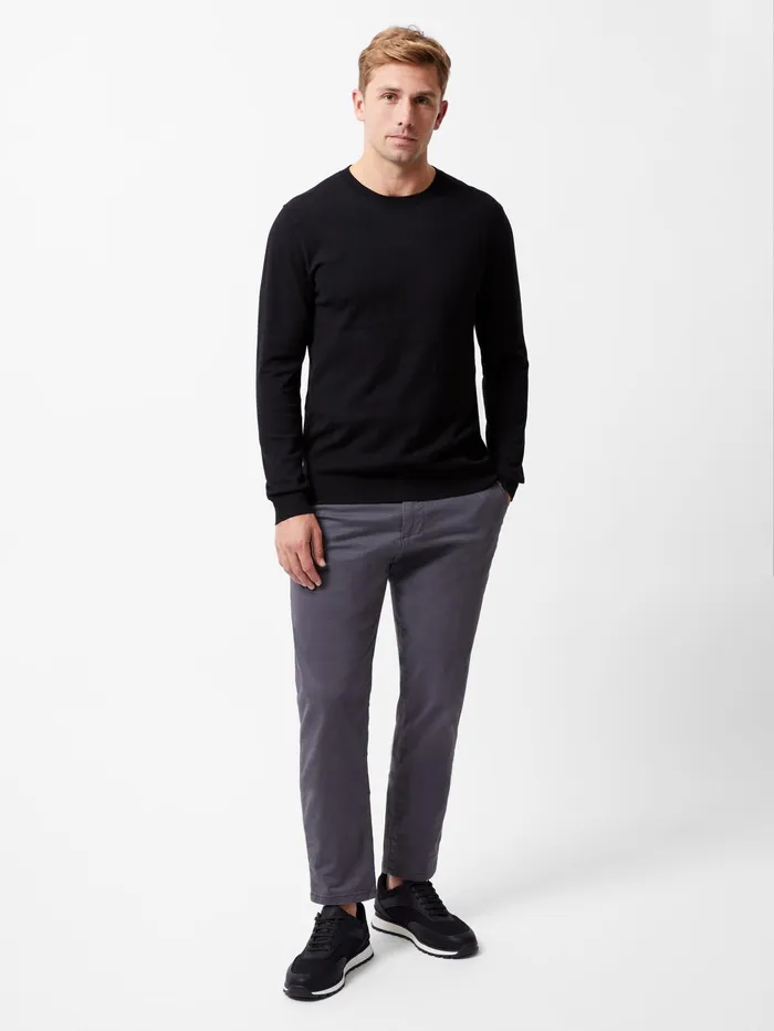 French Connection Crew Neck Knit Jumper Black Man Knitwear