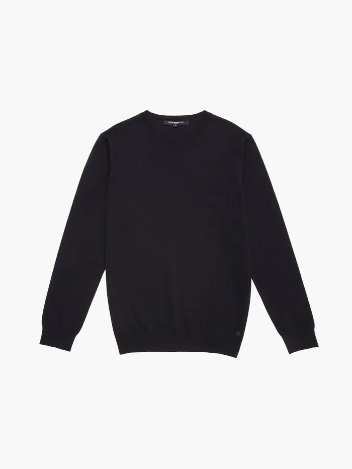 French Connection Crew Neck Knit Jumper Black Man Knitwear