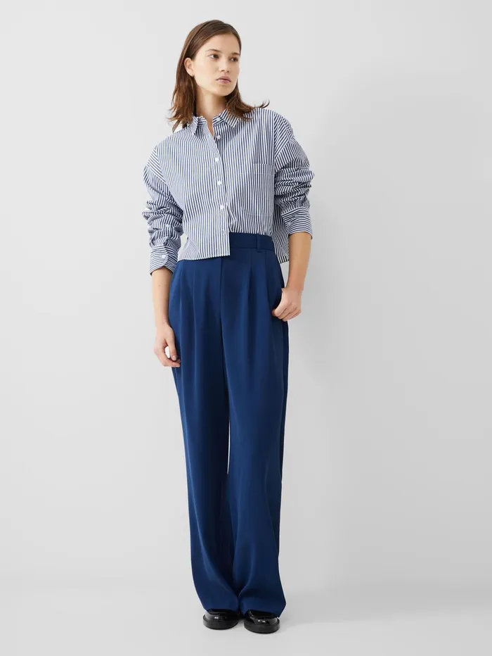 French Connection Harrie Tailored Trousers Midnight Blue Woman Trousers