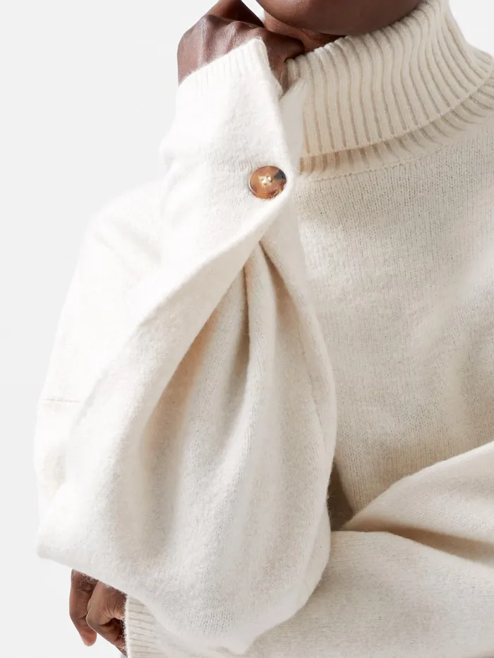 French Connection Kezia Recycled Roll Neck Jumper Classic Cream Woman Jumpers and Cardigans French Connection Kezia Recycled Roll Neck Jumper Classic Cream Woman Jumpers and Cardigans