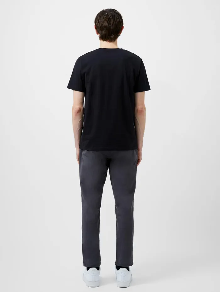 French Connection Mini Dice Organic Graphic TShirt Black Man TShirts and Polo Shirts