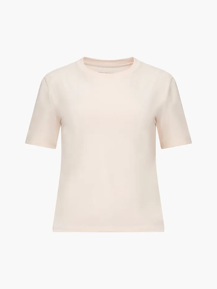 French Connection Rallie Cotton Crew Neck TShirt Peach Blush Woman Tops