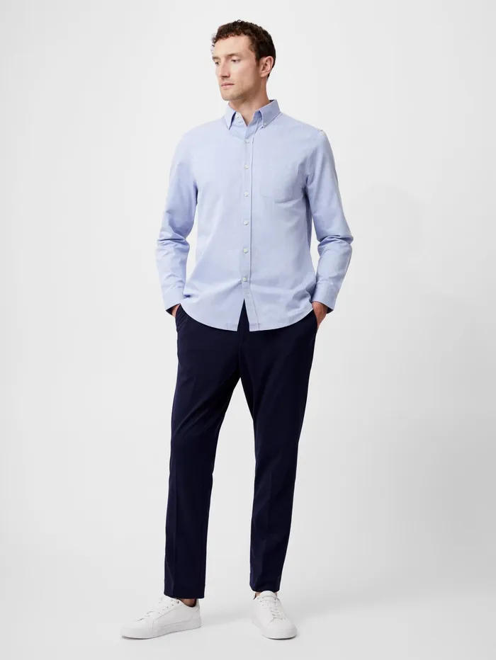 French Connection Regular Fit Button Down Oxford Shirt Light Blue Man Shirts