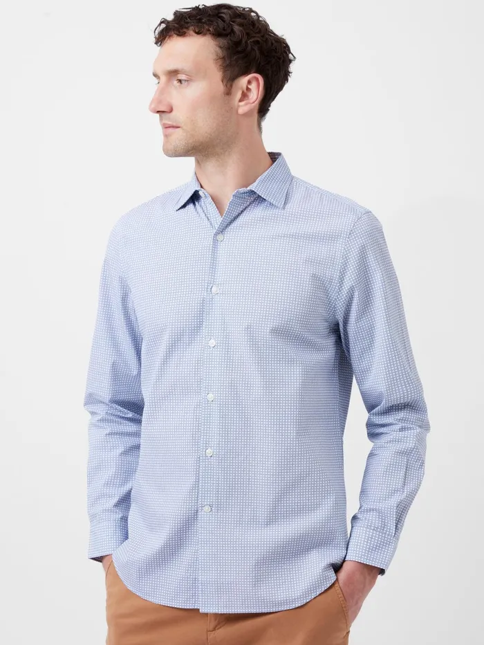 French Connection Regular Fit Classic Collar Geo Floral Shirt Light Blue Print Man Shirts French Connection Regular Fit Classic Collar Geo Floral Shirt Light Blue Print Man Shirts
