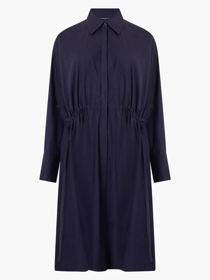French Connection Rhodes Poplin Shirt Dress Marine Woman Dresses
