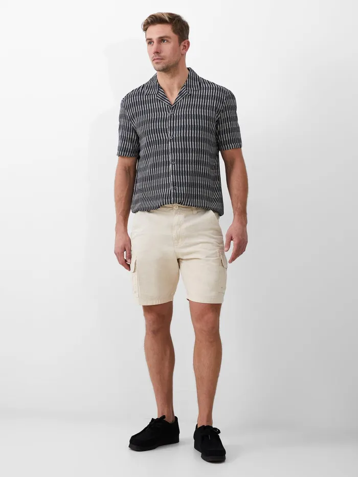 French Connection Ripstop Cargo Shorts Stone Man Shorts