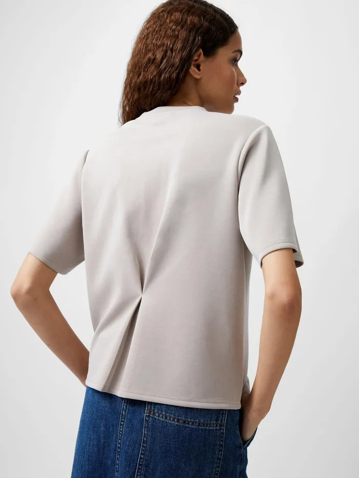 French Connection Wren Short Sleeve Pinched TShirt Washed Macchiato Woman Tops French Connection Wren Short Sleeve Pinched TShirt Washed Macchiato Woman Tops