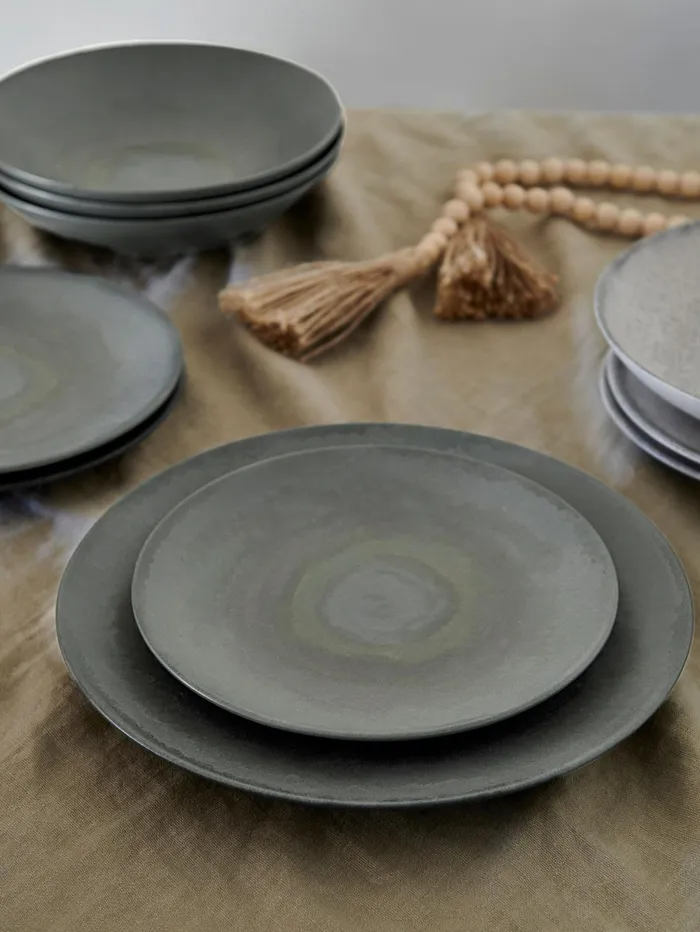 French Connection Zinc 12 Piece Dinner Set Black Home Home Accessories