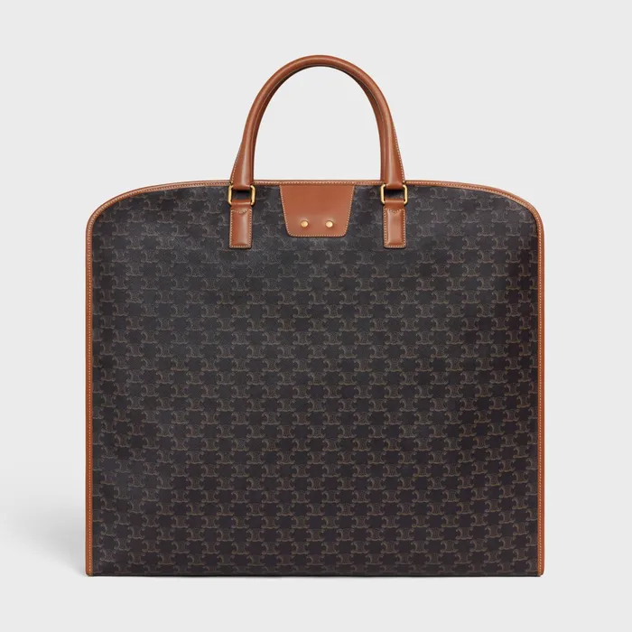 Garment Bag In Triomphe Canvas And Calfskin Tan Men CELINE BUSINESS AND TRAVEL BAGS Garment Bag In Triomphe Canvas And Calfskin Tan Men CELINE BUSINESS AND TRAVEL BAGS