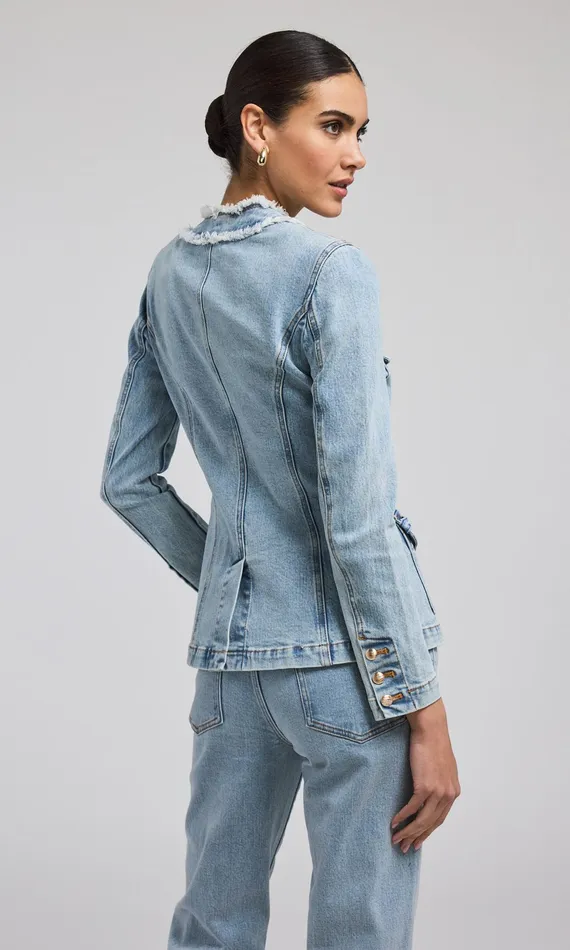Generation Love Clothing Larsa Denim Jacket Light Blue Women Outerwear