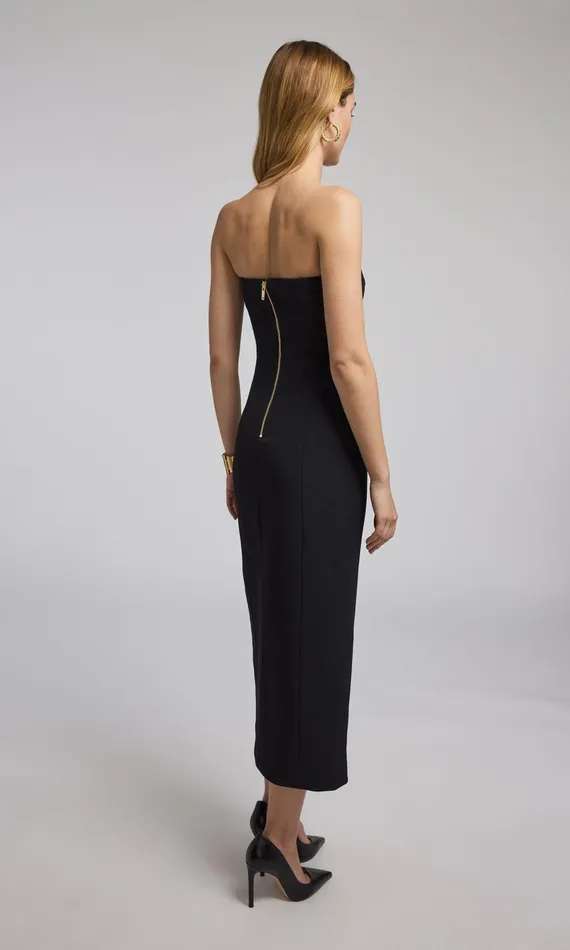 Generation Love Clothing Misha Crepe Midi Dress Black Women Dresses