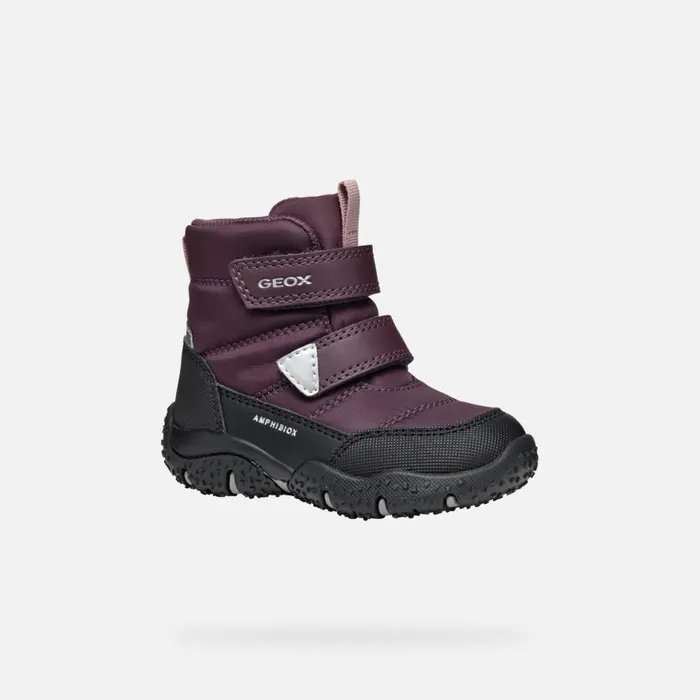 Geox Ankle Boots BALTIC ABX BABY Dark BurgundyBlack Waterproof Boots Dark Burgundyblack 8211 Kids