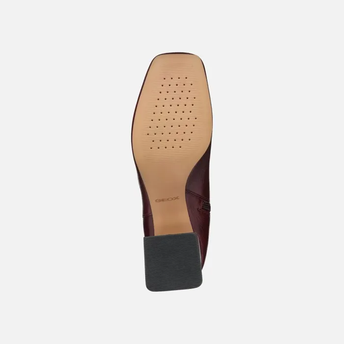 Geox Ankle Boots CORONILLA WOMAN Wine Medium Heel Ankle Boots Wine 8211 Woman
