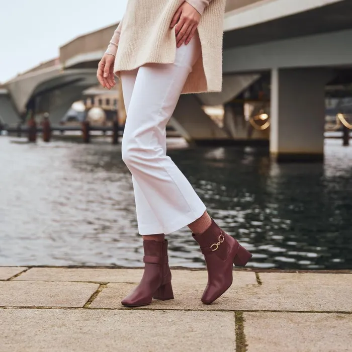 Geox Ankle Boots CORONILLA WOMAN Wine Medium Heel Ankle Boots Wine 8211 Woman