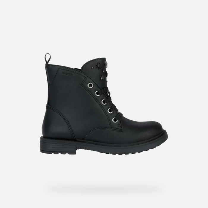 Geox Ankle Boots ECLAIR I Combat Boots Black Junior Girl Geox Blackgun 8211 Kids