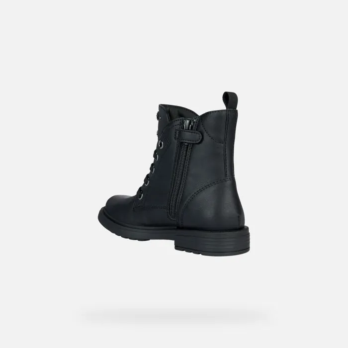 Geox Ankle Boots ECLAIR I Combat Boots Black Junior Girl Geox Blackgun 8211 Kids