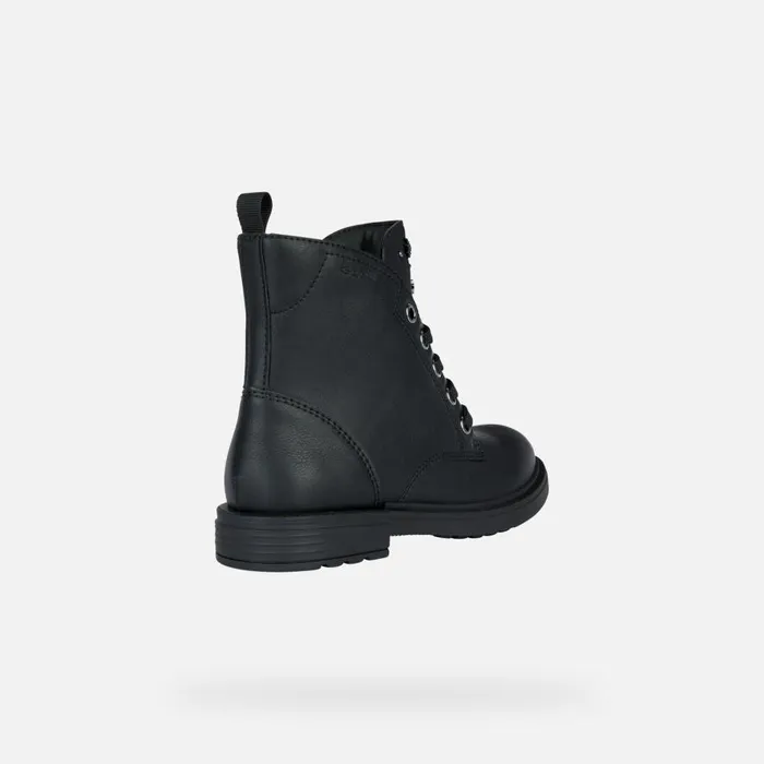 Geox Ankle Boots ECLAIR I Combat Boots Black Junior Girl Geox Blackgun 8211 Kids