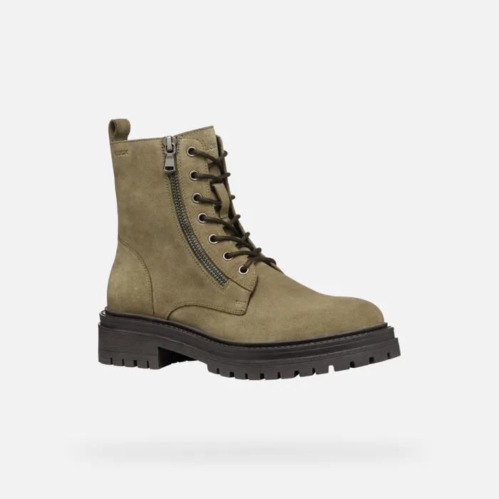 Geox Ankle Boots IRIDEA WOMAN Musk Combat Boots Musk 8211 Woman