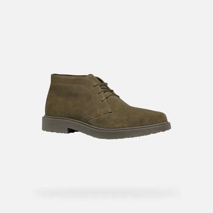 Geox Ankle Boots MASSIMIANO MAN Military Suede Ankle Boots Military 8211 Man
