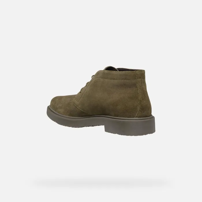 Geox Ankle Boots MASSIMIANO MAN Military Suede Ankle Boots Military 8211 Man