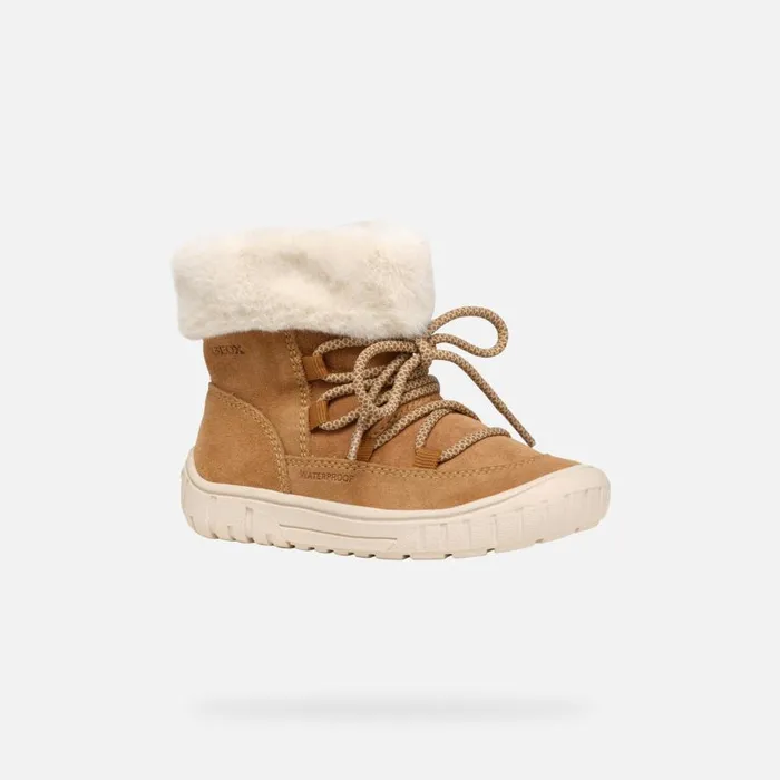 Geox Ankle Boots OMAR TODDLER GIRL Whisky Mid Calf Boots Whisky 8211 Kids