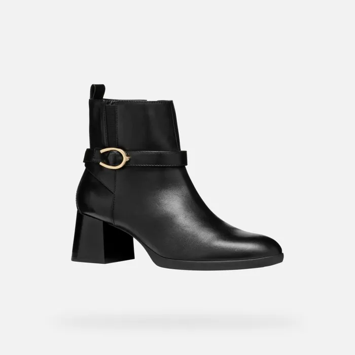 Geox Ankle Boots WALK PLEASURE 55 WOMAN Black Medium Heel Ankle Boots Black 8211 Woman