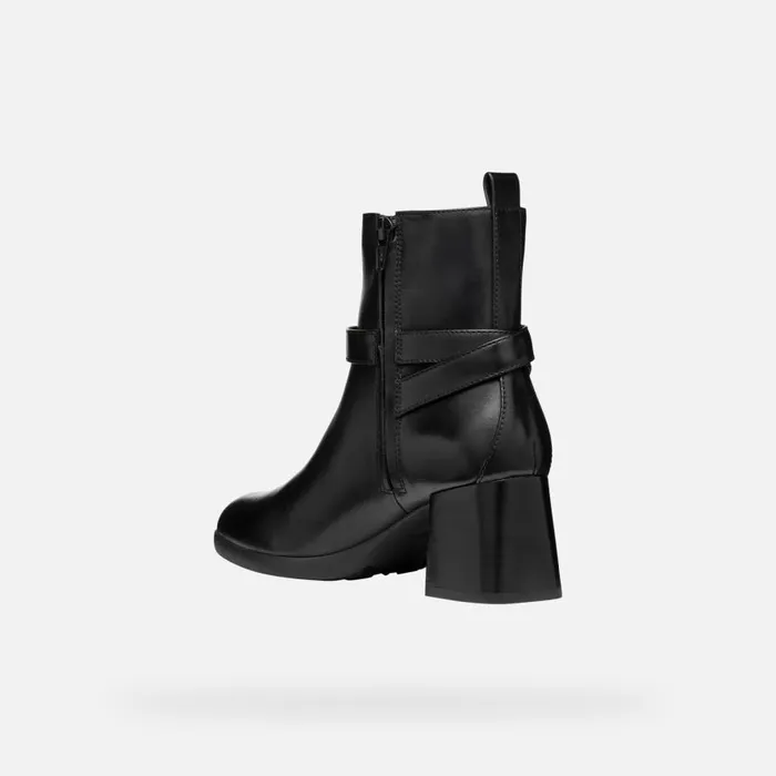 Geox Ankle Boots WALK PLEASURE 55 WOMAN Black Medium Heel Ankle Boots Black 8211 Woman