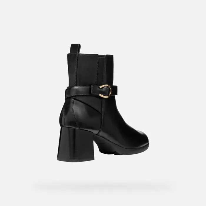 Geox Ankle Boots WALK PLEASURE 55 WOMAN Black Medium Heel Ankle Boots Black 8211 Woman