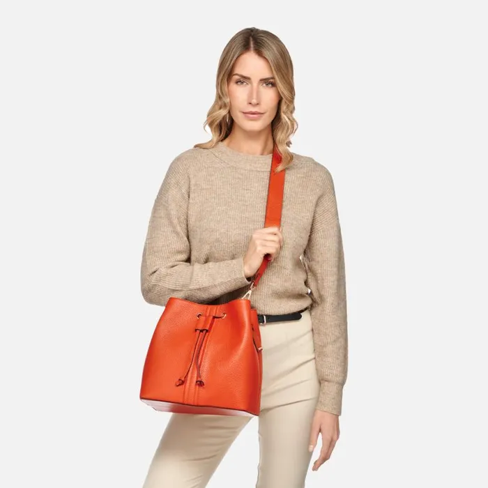 Geox Bags ANDRENNE WOMAN Orange Shoulder Bag Orange 8211 Woman