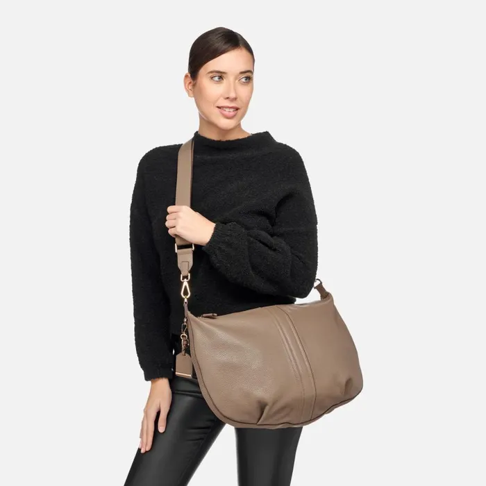 Geox Bags AURELYI WOMAN Taupe Shoulder Bag Taupe 8211 Woman