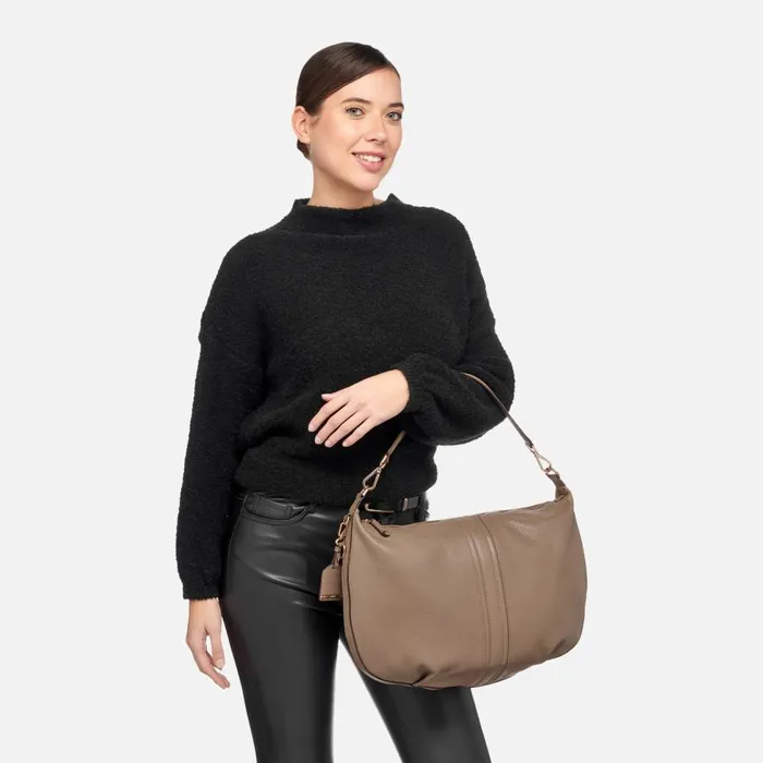Geox Bags AURELYI WOMAN Taupe Shoulder Bag Taupe 8211 Woman