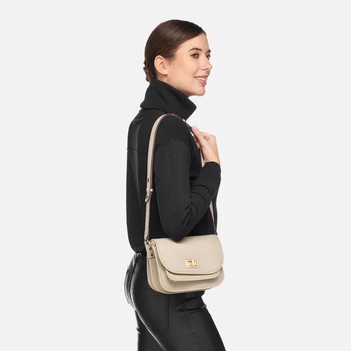 Geox Bags FLAVRIE WOMAN Off White Crossbody Bag Off White 8211 Woman