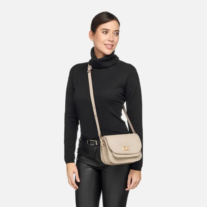 Geox Bags FLAVRIE WOMAN Off White Crossbody Bag Off White 8211 Woman