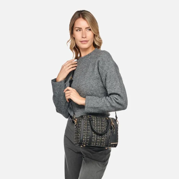 Geox Bags ZENE S WOMAN BlackGold Handbag Blackgold 8211 Woman