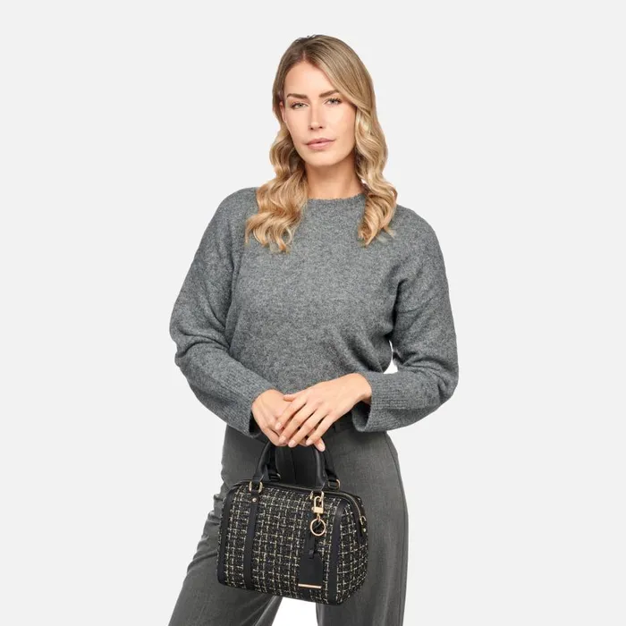 Geox Bags ZENE S WOMAN BlackGold Handbag Blackgold 8211 Woman