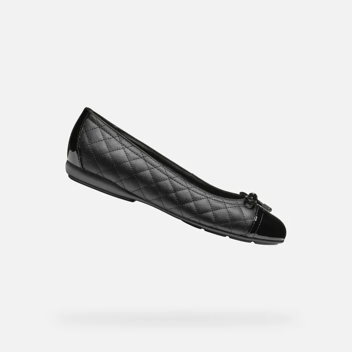 Geox Ballerinas ANNYTAH WOMAN Black Leather Ballerina Flats Black 8211 Woman