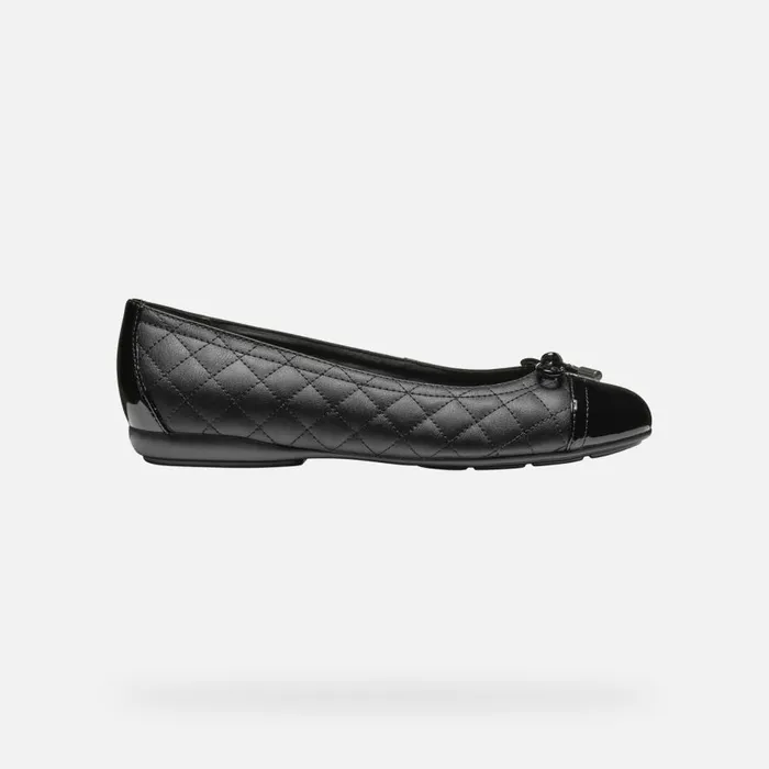 Geox Ballerinas ANNYTAH WOMAN Black Leather Ballerina Flats Black 8211 Woman